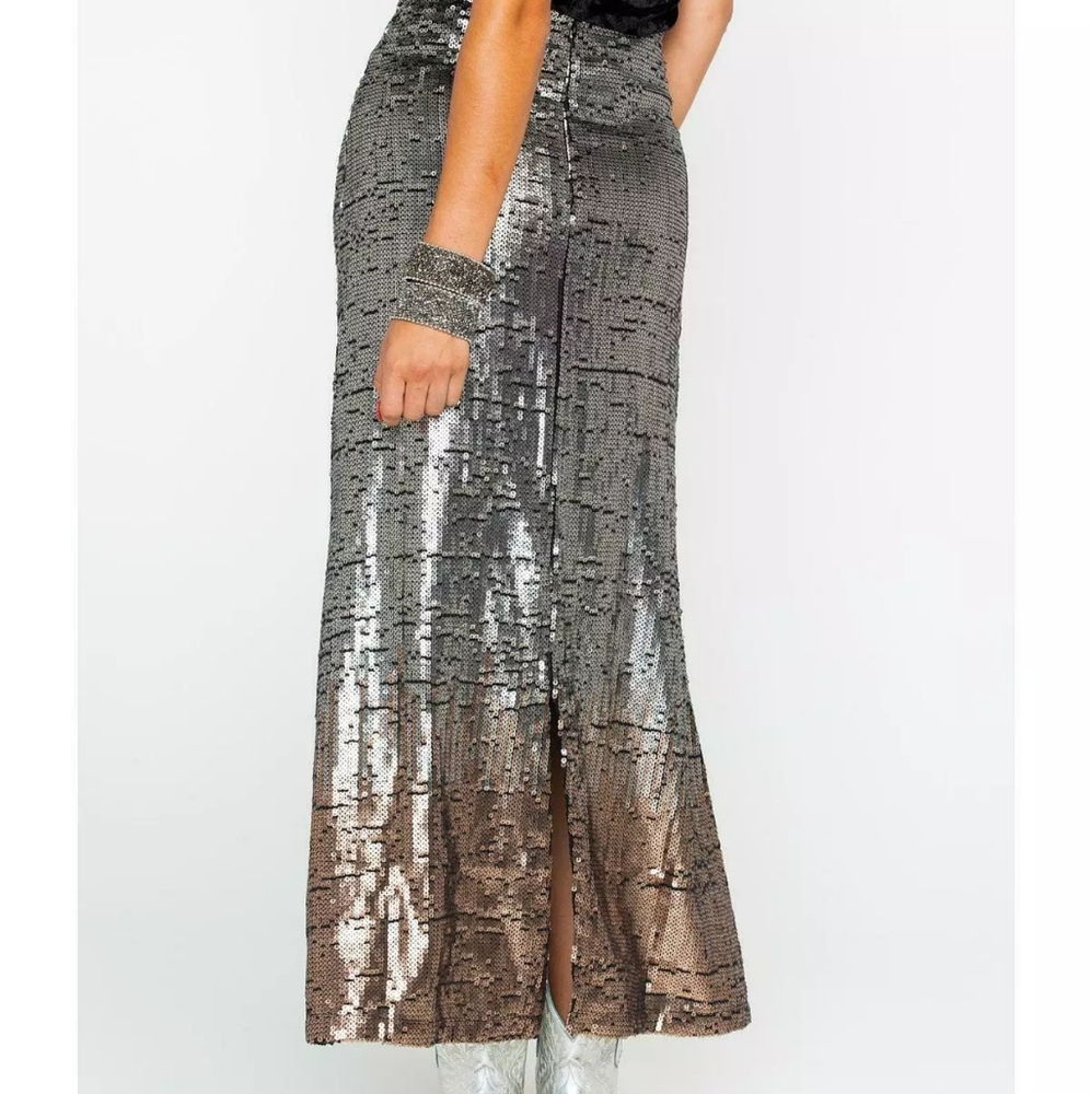 ARIAT sequin maxi skirt Glam Cowgirl country boho - Picture 4 of 8